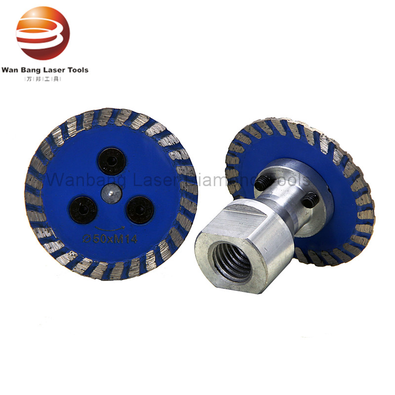 50mm Diamond hot-pressed turbo continuous segmented blades with flange