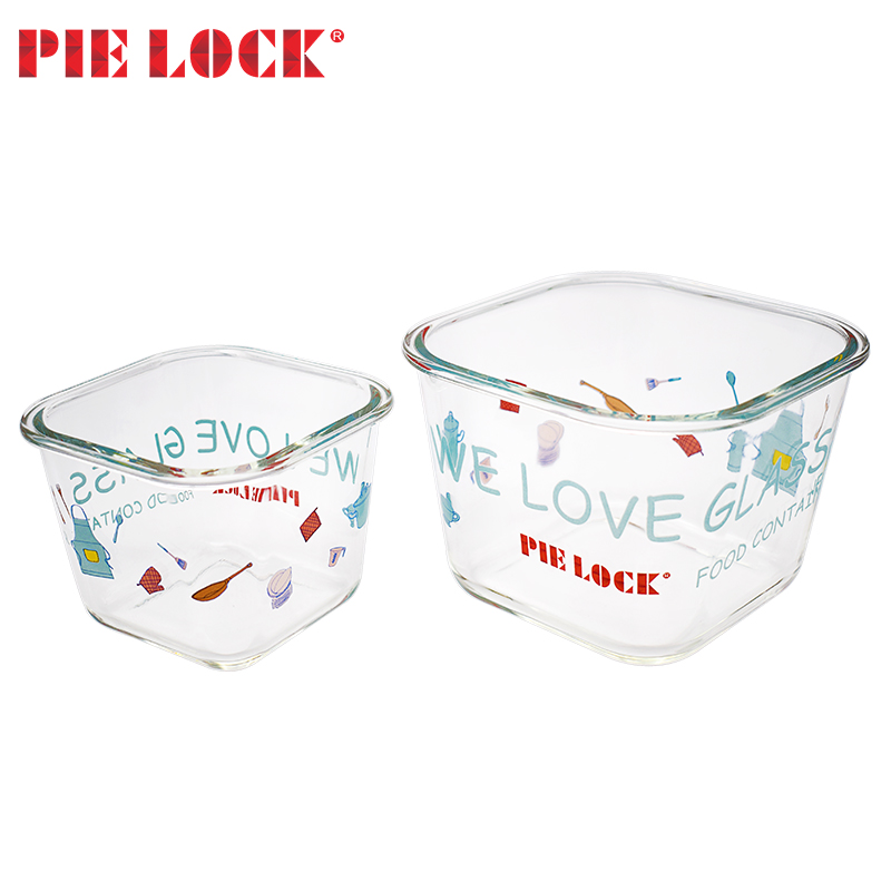 Glass food container decoration firing