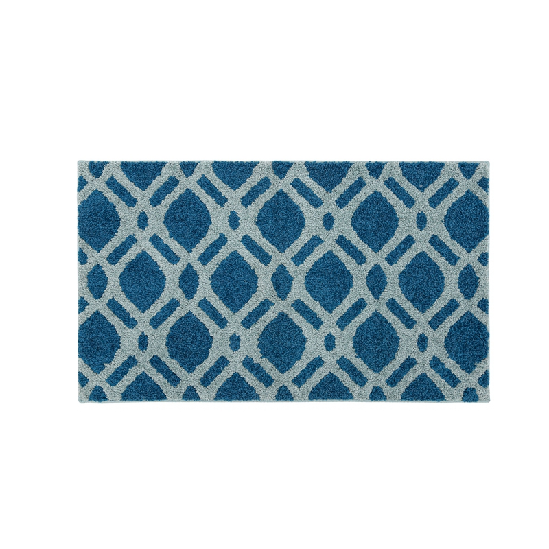Cut 2 tone geometric door mat