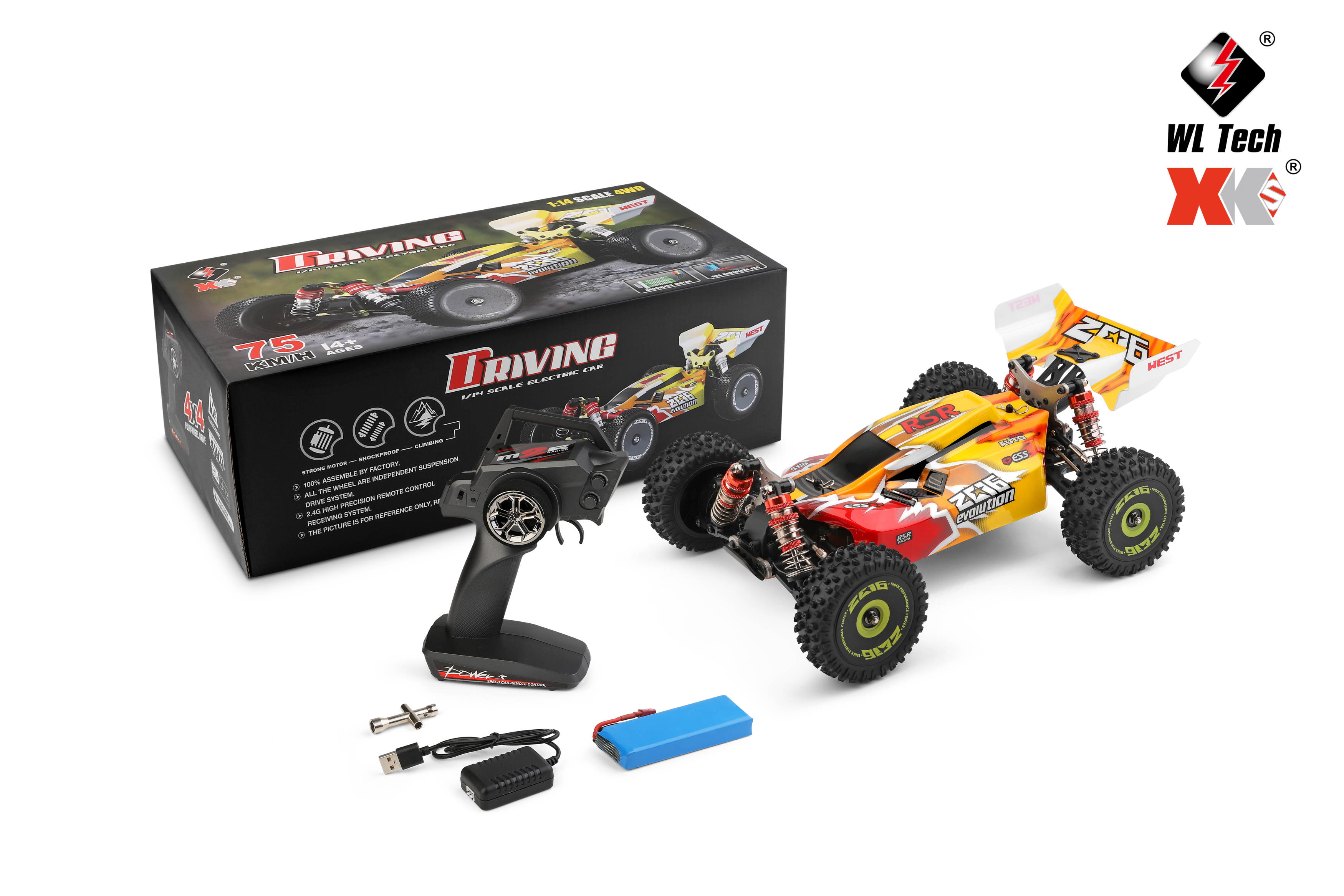 2.4G 1:14 brushless 4WD RC high speed off-road car