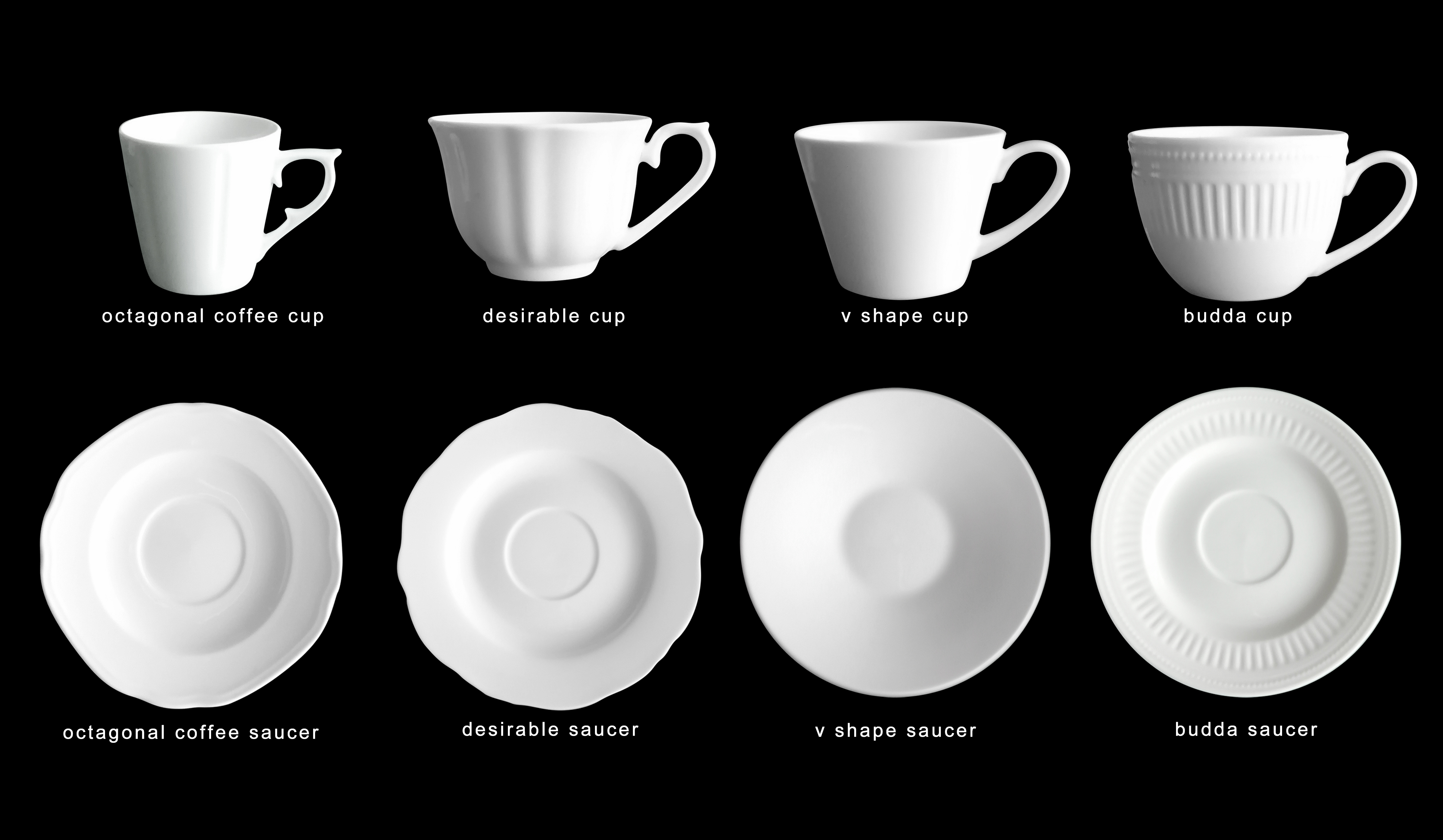 New Bone China - Tea cup & saucer