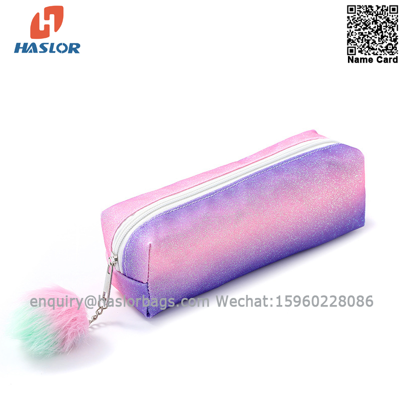 718a# Fashion lovely kids pencil bag new arrival rainbow pencil case for school student