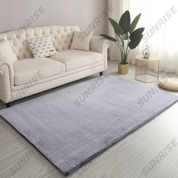Rabbit Fur Tip color Rug / Luxury Faux Fur Rug