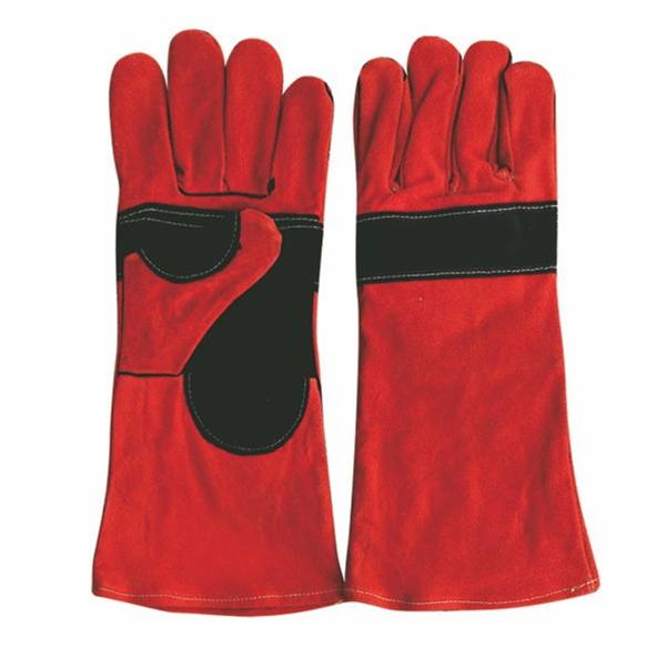 Hot Sale Cow Split Leather welding gloves reinforced palm,thumb and wrist full lining ,kevar thread for working
