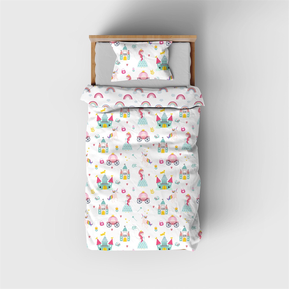100% cotton cute cartoon pattern duvet cover set