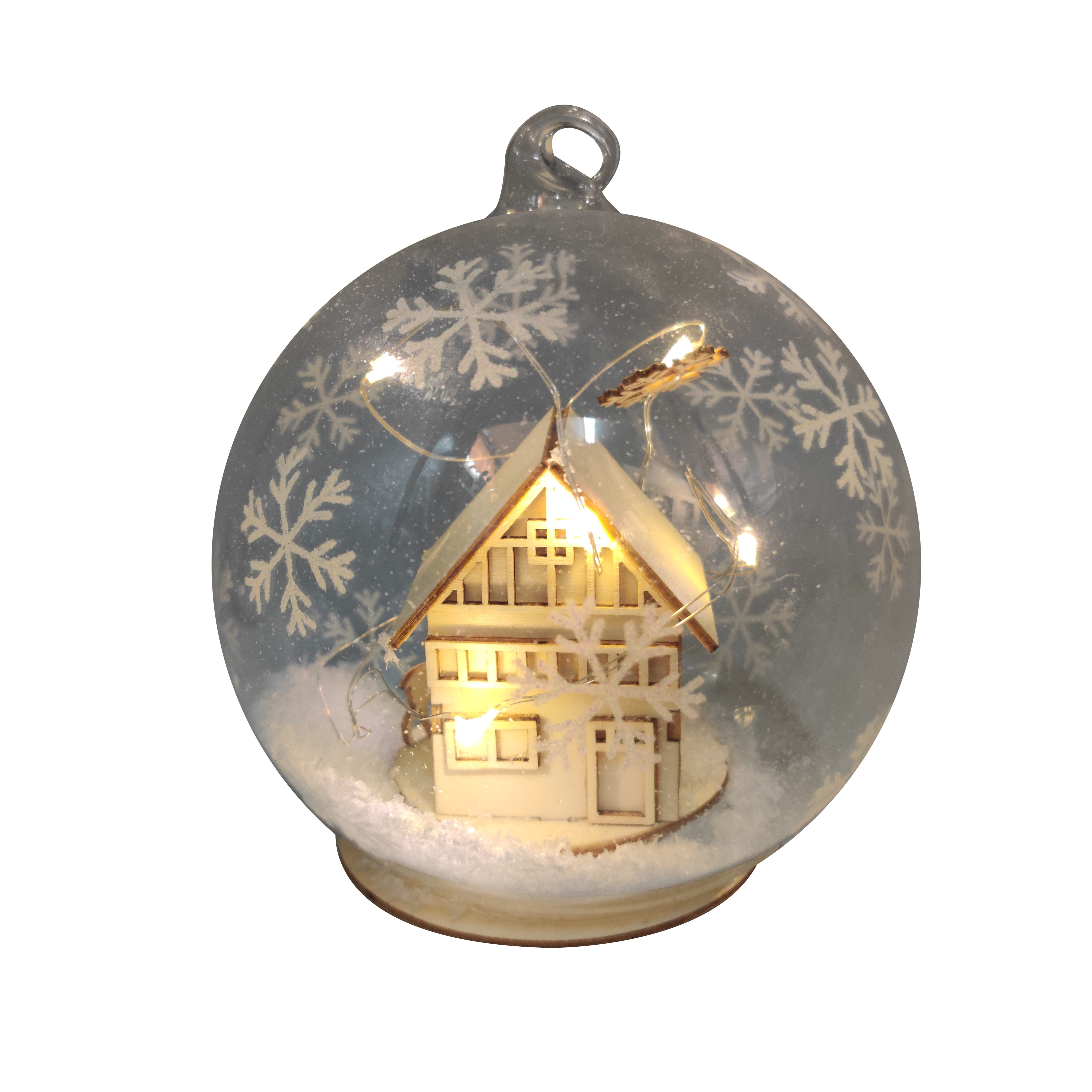 Resin Santa Sleigh Deer LED Glass Ball | Christmas Decor | Wholesale Custom Ornament