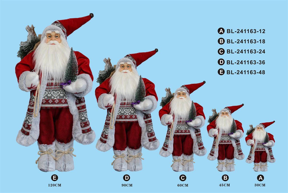 30cm/45cm/60cm/90cm/120cm height set of Santa Clause
