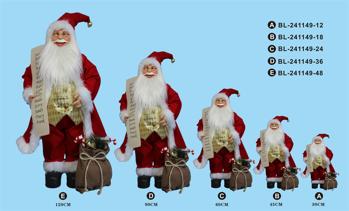30cm/45cm/60cm/90cm/120cm height set of Santa Clause