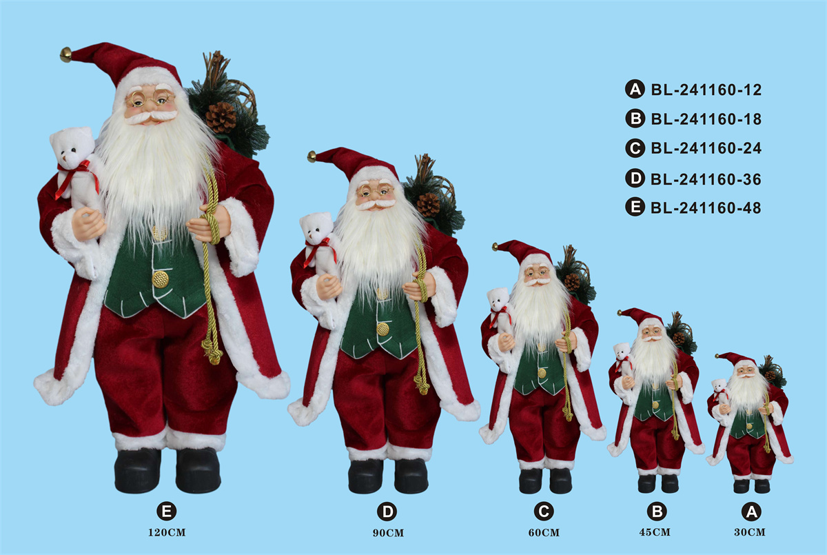 30cm/45cm/60cm/90cm/120cm height set of Santa Clause