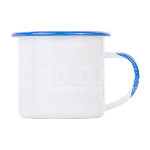 12 oz. Sublimation Enamel Mugs with Colored Brim and Handle