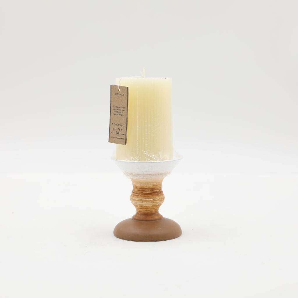 Creamic Candle Holder+scented Pillar Candle