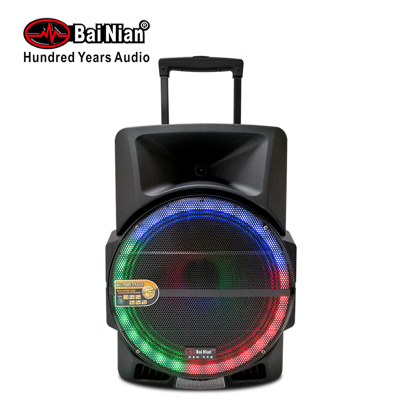 Trolley Speaker、15Inch Portable Trolley Outdoor Active Speaker Wireless Mic