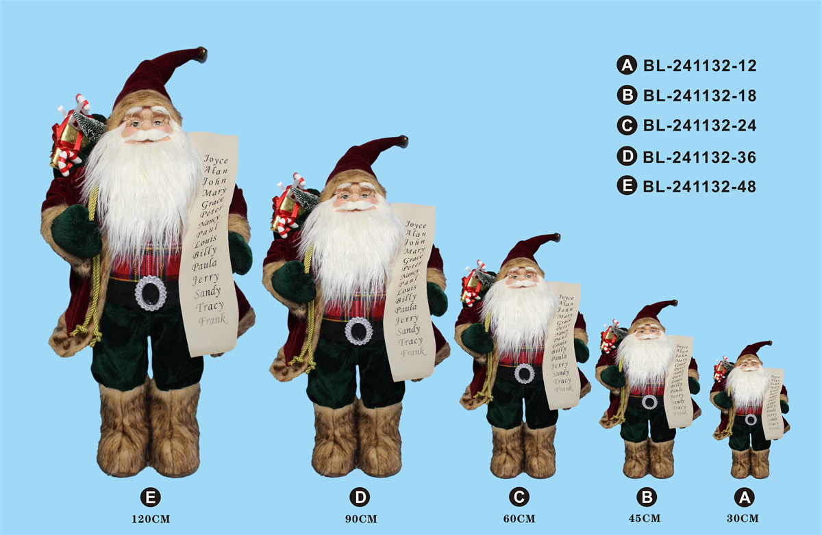 30cm/45cm/60cm/90cm/120cm height set of Santa Clause