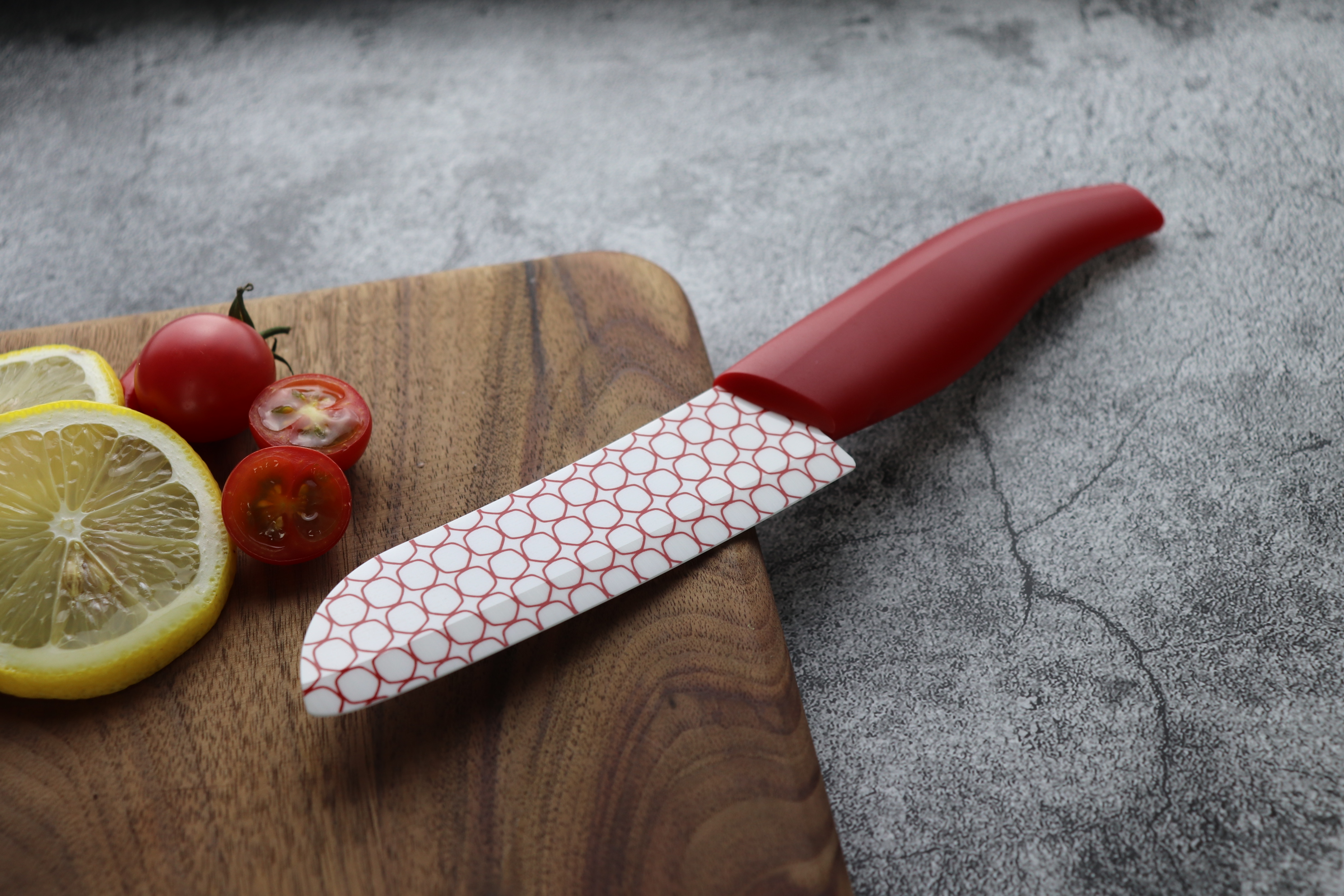 Decal Ceramic Knife; Ceramic Kitchen Knife with Decal Pattern