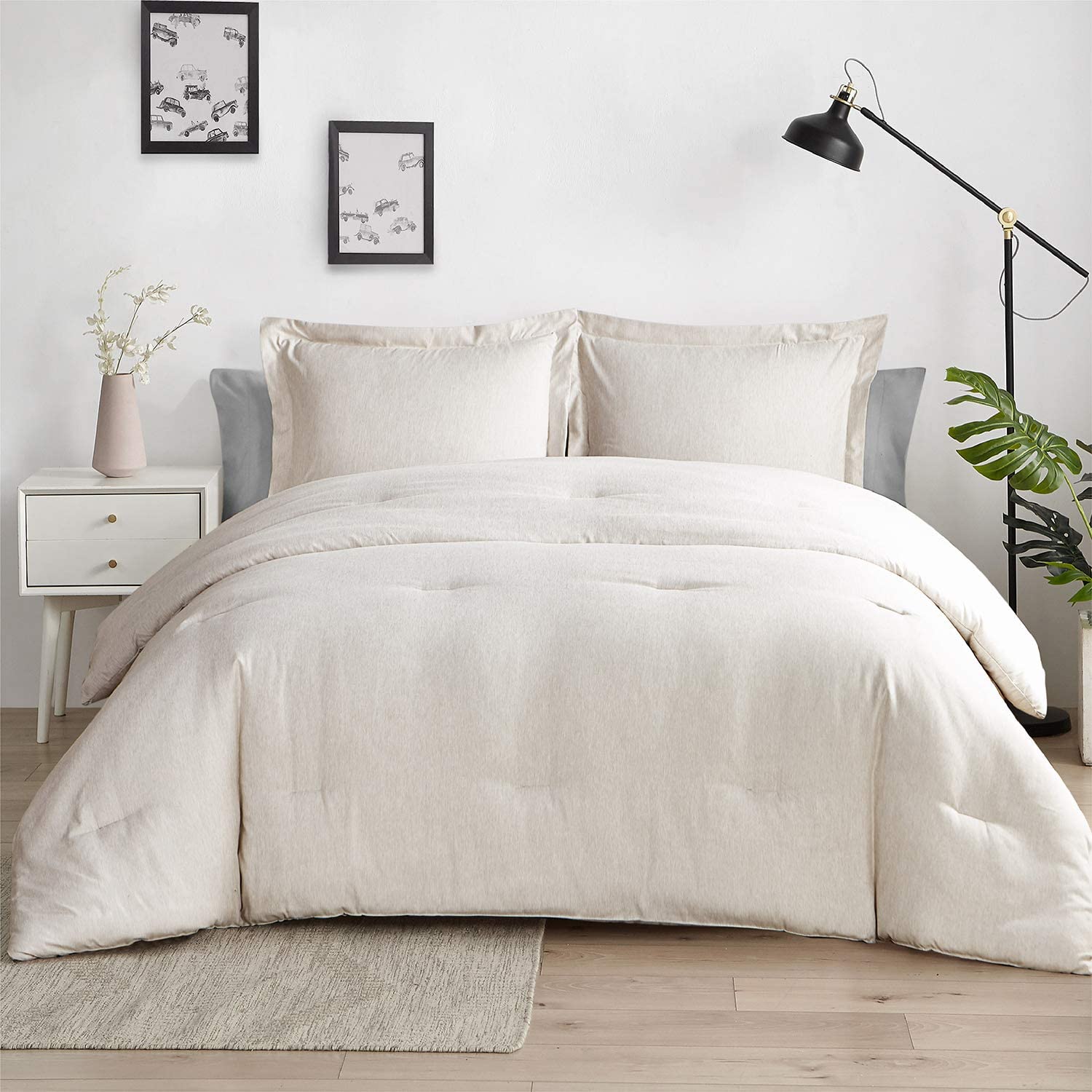 Solid Comforter sets light-weight fabric bedding sets