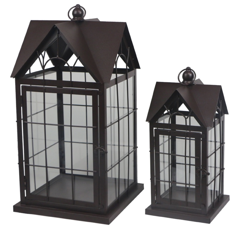 Set of 2 Metal lantern