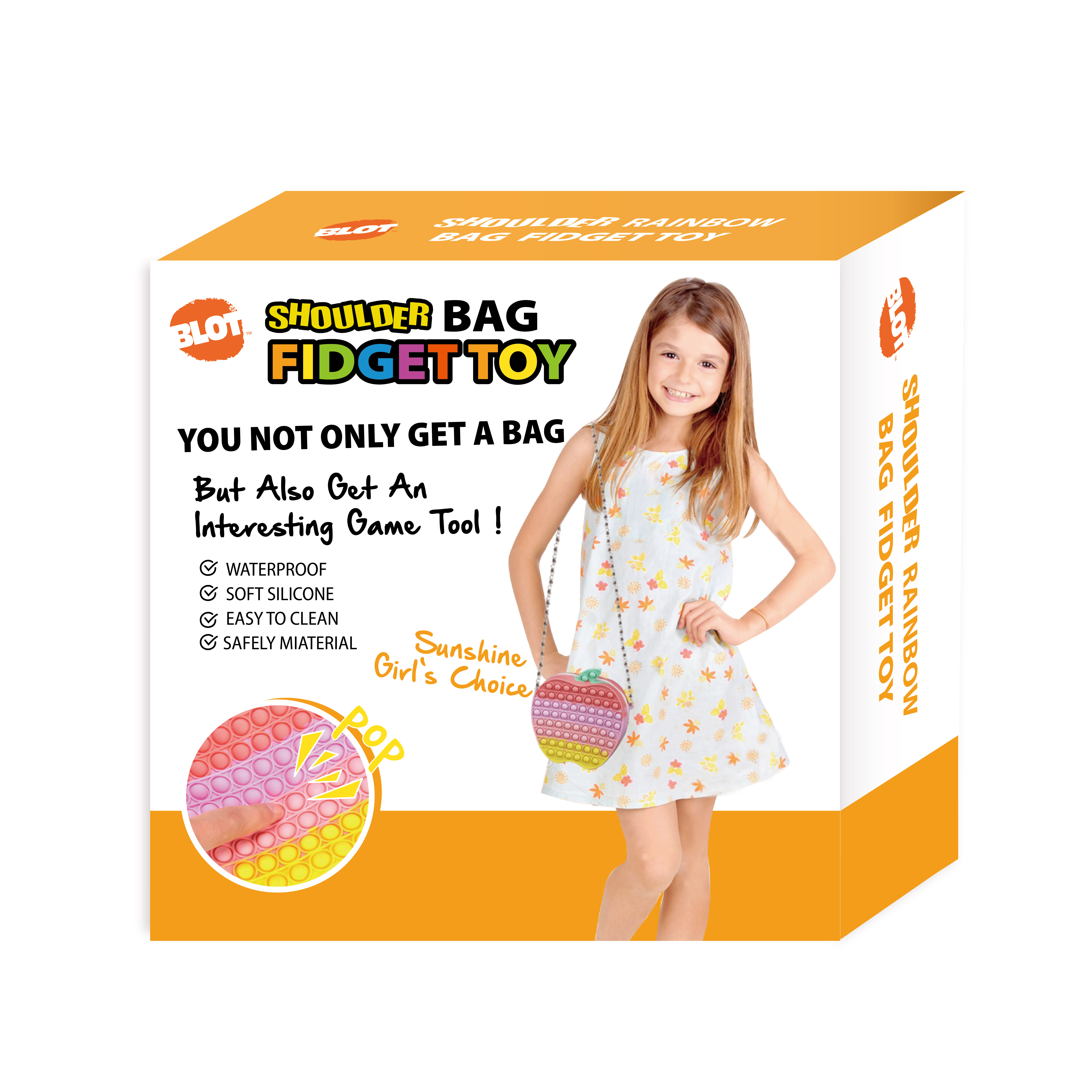 Shoulder rainbow bag fidget toys