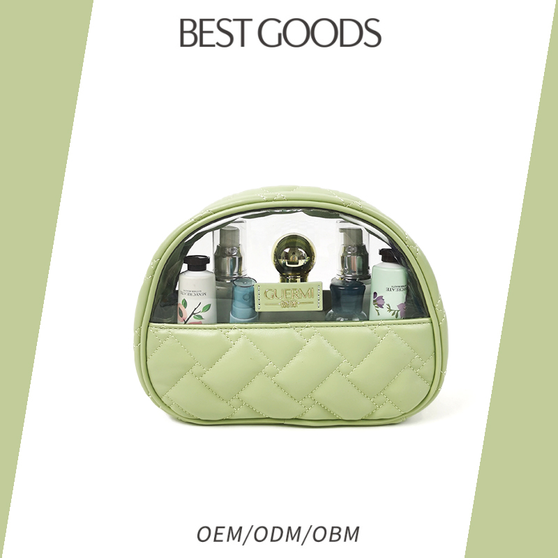 cosmetic bag PU with quilting makeup bag storage bag