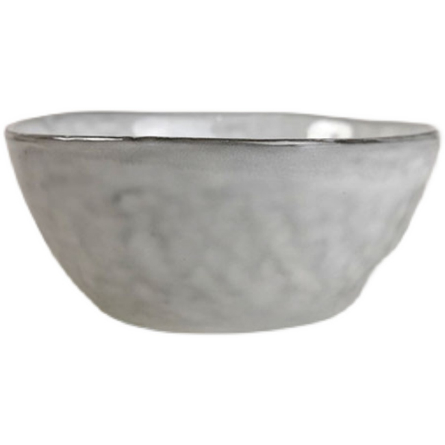3. 5-inch glossy grey light glaze dipping sauce bow