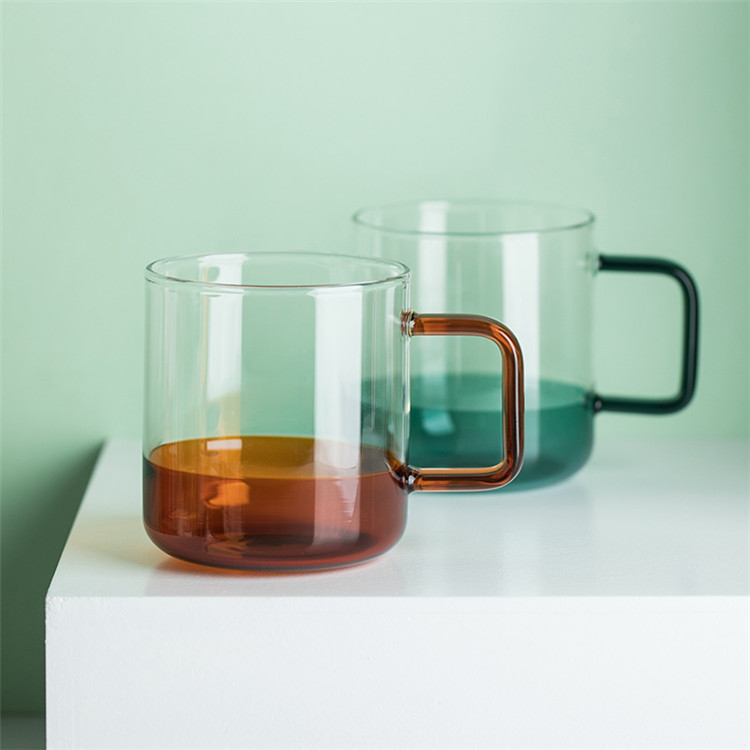 Craft Gift Glass Cup Coloured Coffee Cup Glass Borosilicate Glass Cup