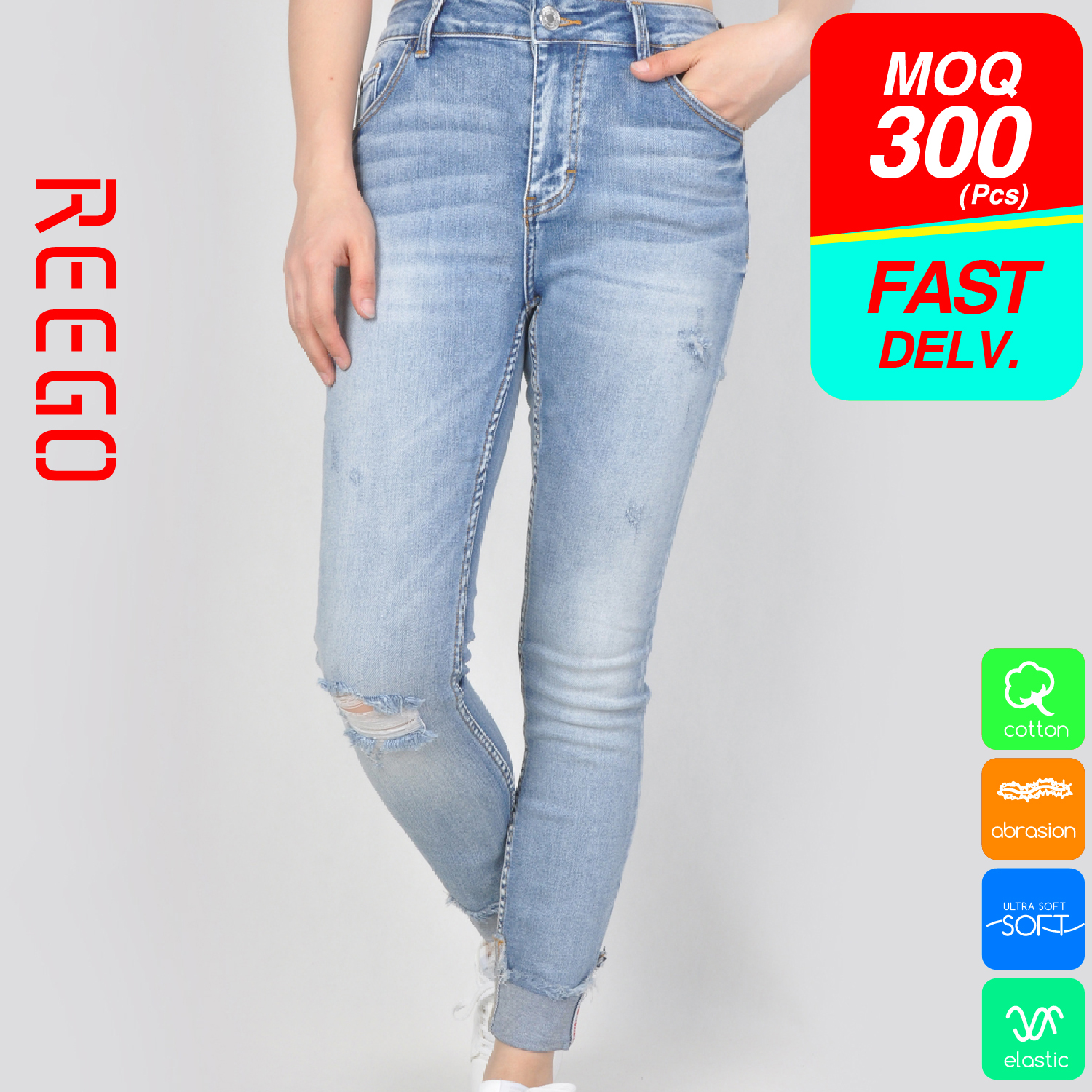 women skinny tape cuffed function denim
