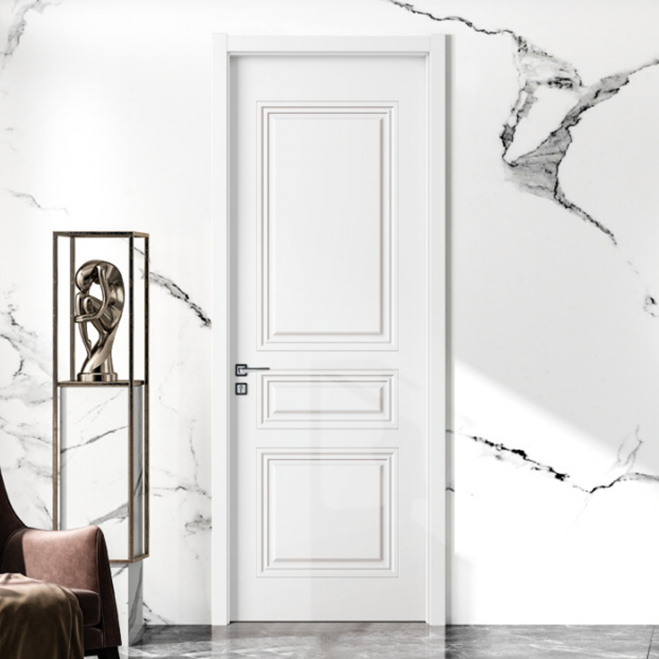 Economic House Apartment Door with 5mm MDF board Hinged Interior Bedroom door Painting Free MDF Door