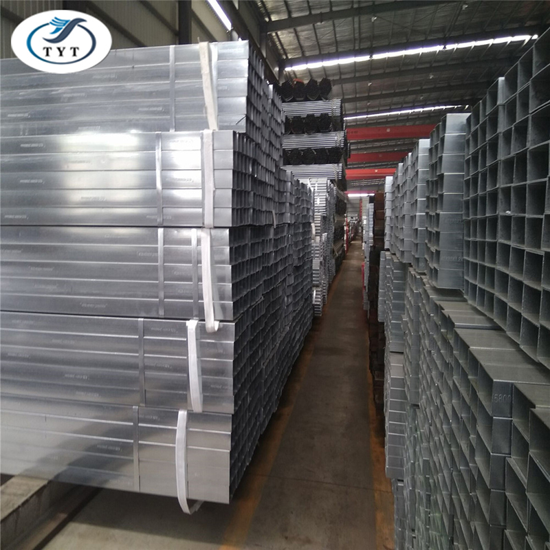 Pre galvanized square tube Hot dip galvanized square steel tube 38x75mm hollow steel tube