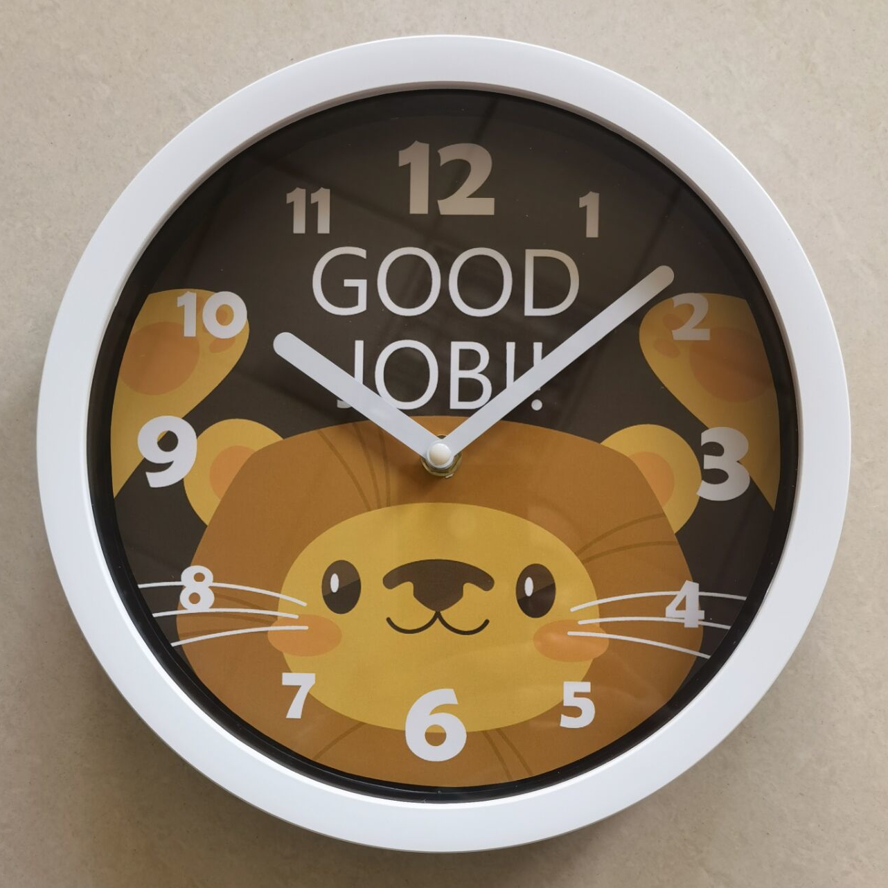 10inch Plastic cute children animal wall clock