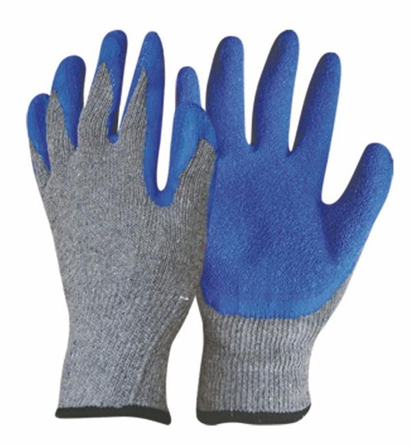 10g Cotton Liner Latex Coated Crinkle Finished Gloves