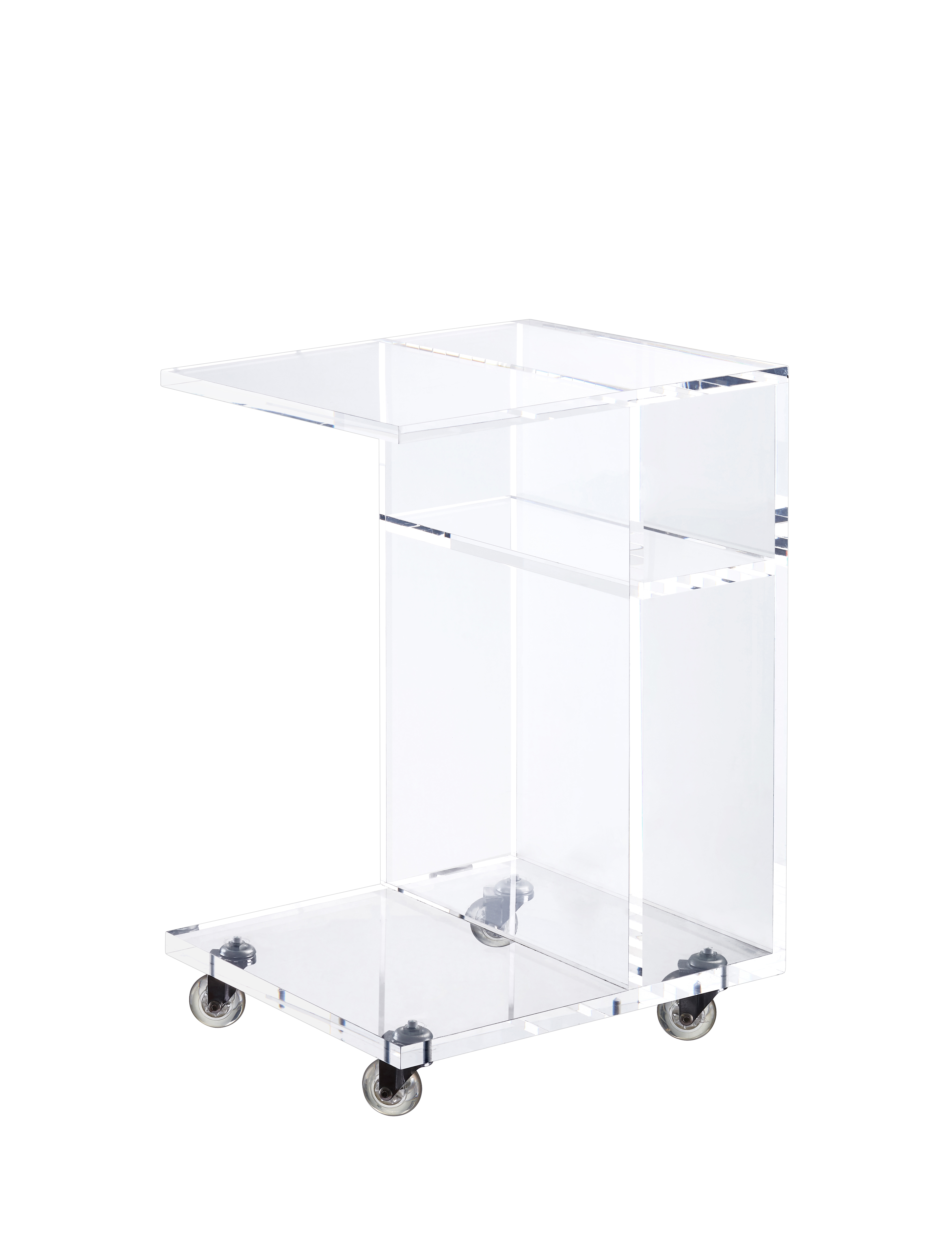 Side table with wheel