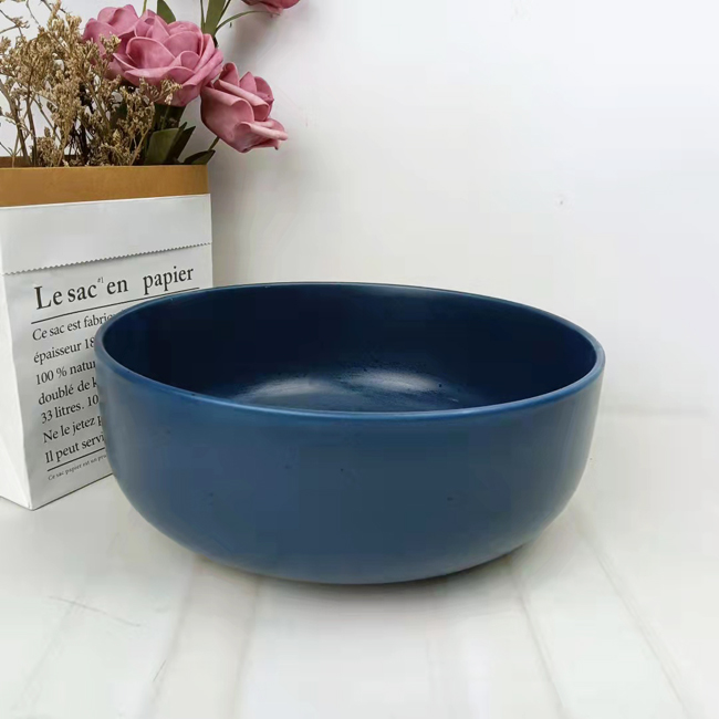 10 inch Blue reactive glaze soup bowl