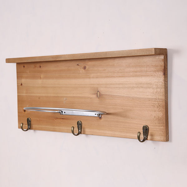 Yoga Mat Holder, Wall Organizer, Yoga Shelf with Hooks