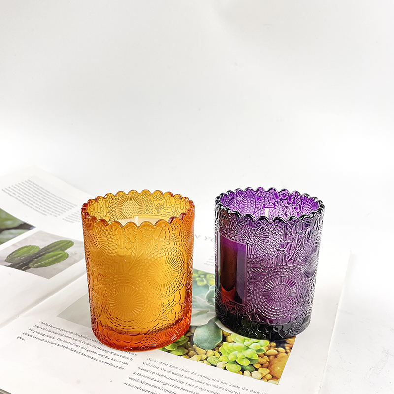 Soy wax aromatherapy glass jar candle custom essential oil color