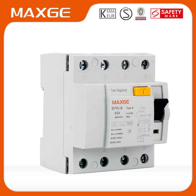 MAXGE EPRi-4P Type B Residual Current Circuit Breaker RCCB
