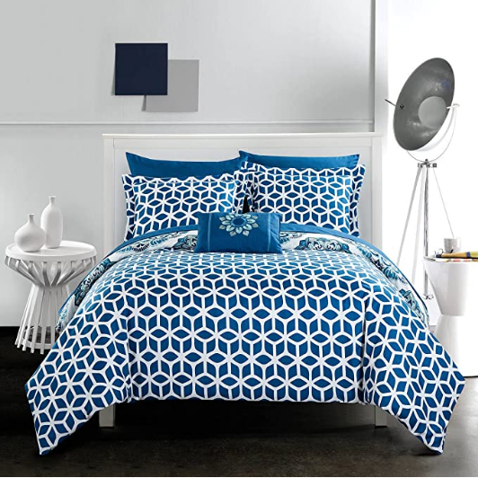 Modern barcelona 8pc double use comforter set