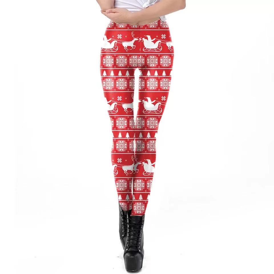 Christmas dress trousers women's leggings