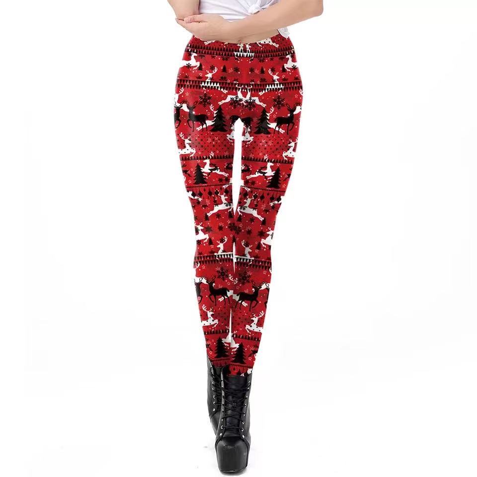 Christmas dress trousers women's leggings