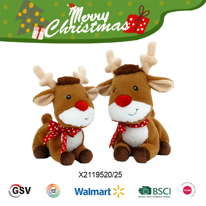 Christmas animals Reindeer GTST PLUSH TOY（X2119520/25）