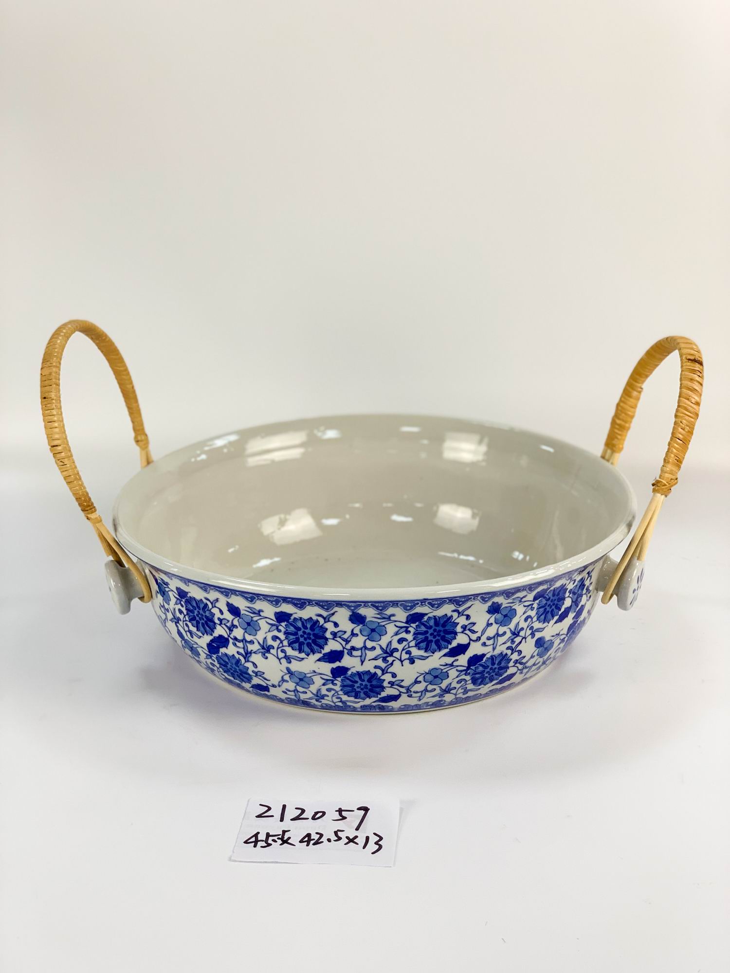 18 Inch Porcelain Party Bucket Blue/White