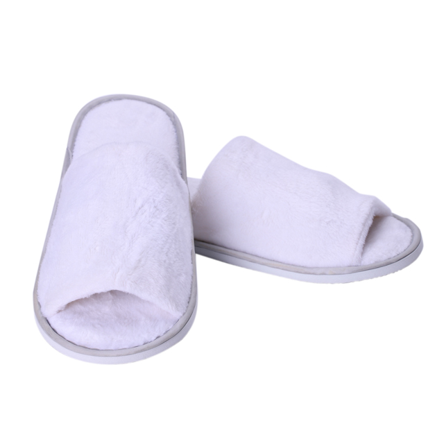 Wholesale Hotel Disposable sponge Slippers OEM open toe terry spa color Customizable slipper