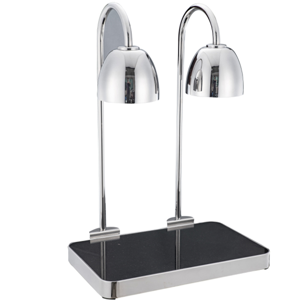 Double heat lamp with olive shape
