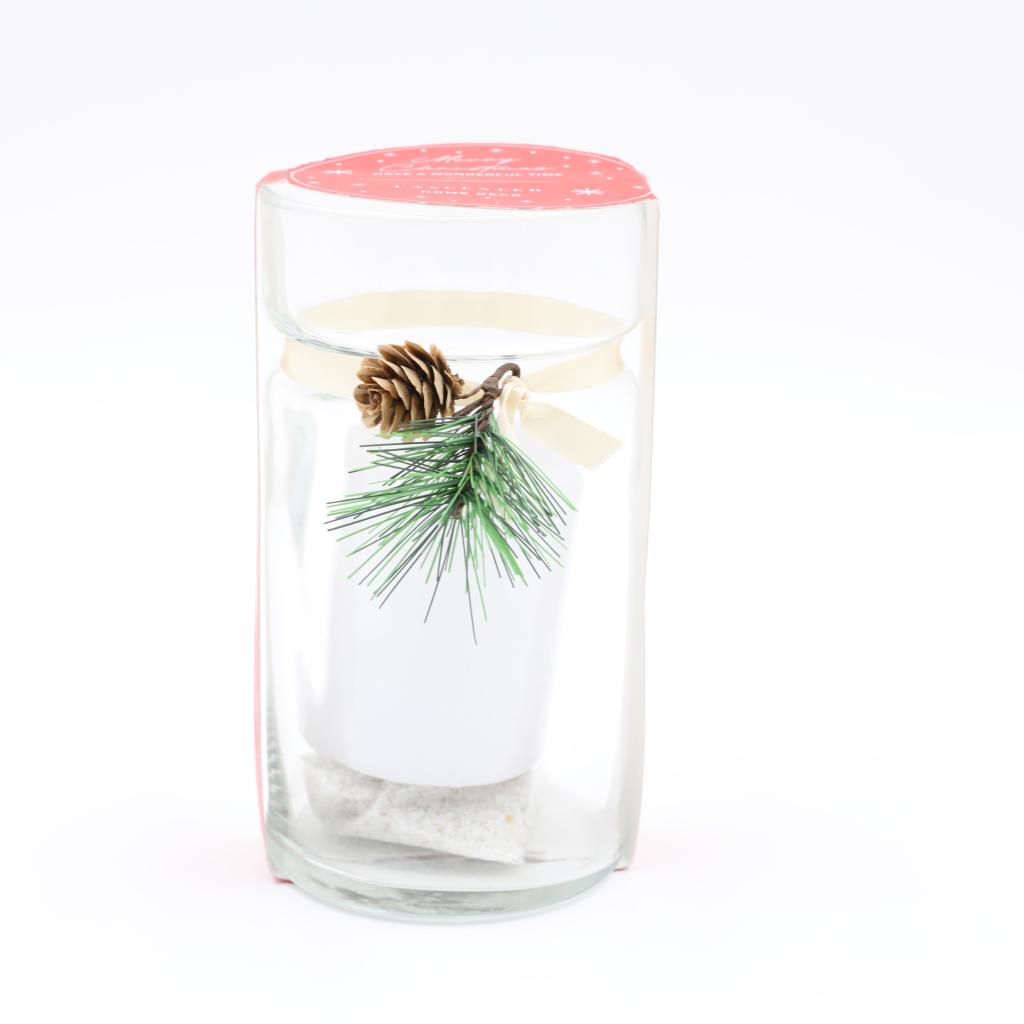 Glass Jar With Pillar Candle