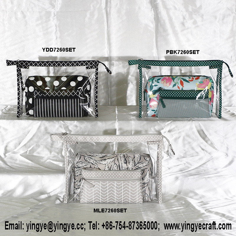 Cosmetic bag set, beauty bag set, storage bag set, lady bag set, women bag set, lady bag, pouch, pvc bag