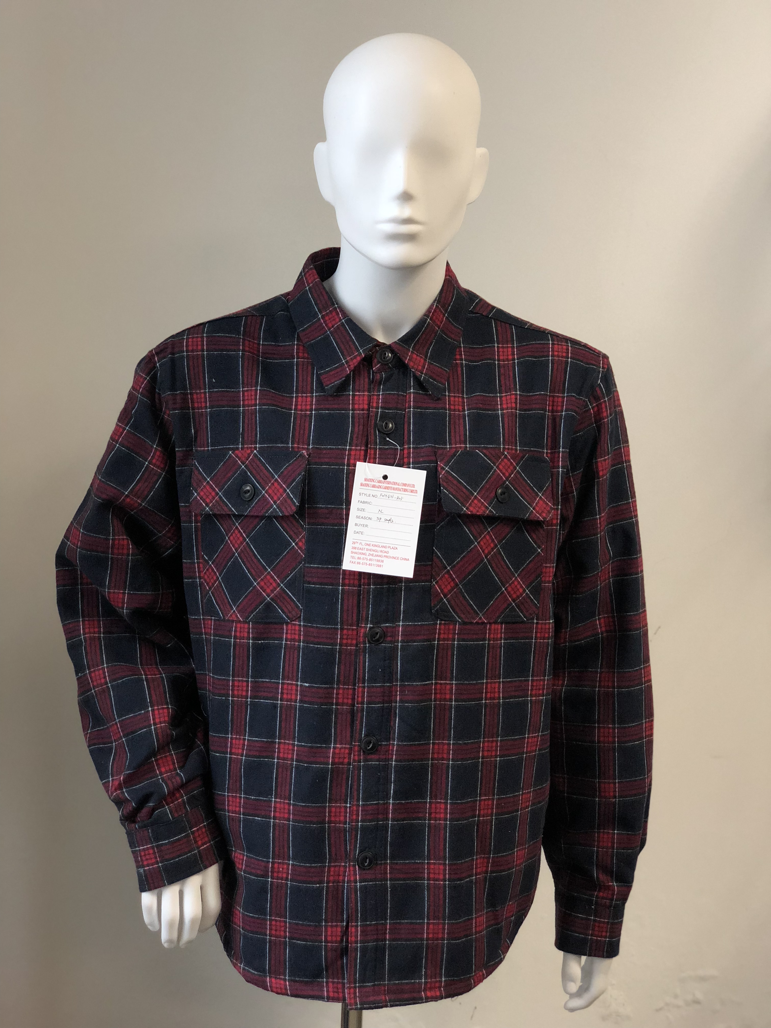 men's cotton polyester flannel jacket shirts with sherpa lining ,men's shirts