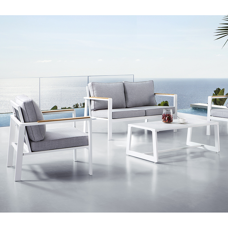 Outdoor Garden Indoor Cloth Sofa Set Furniture Waterproof Cloth Aluminum Sofa Set Sectional