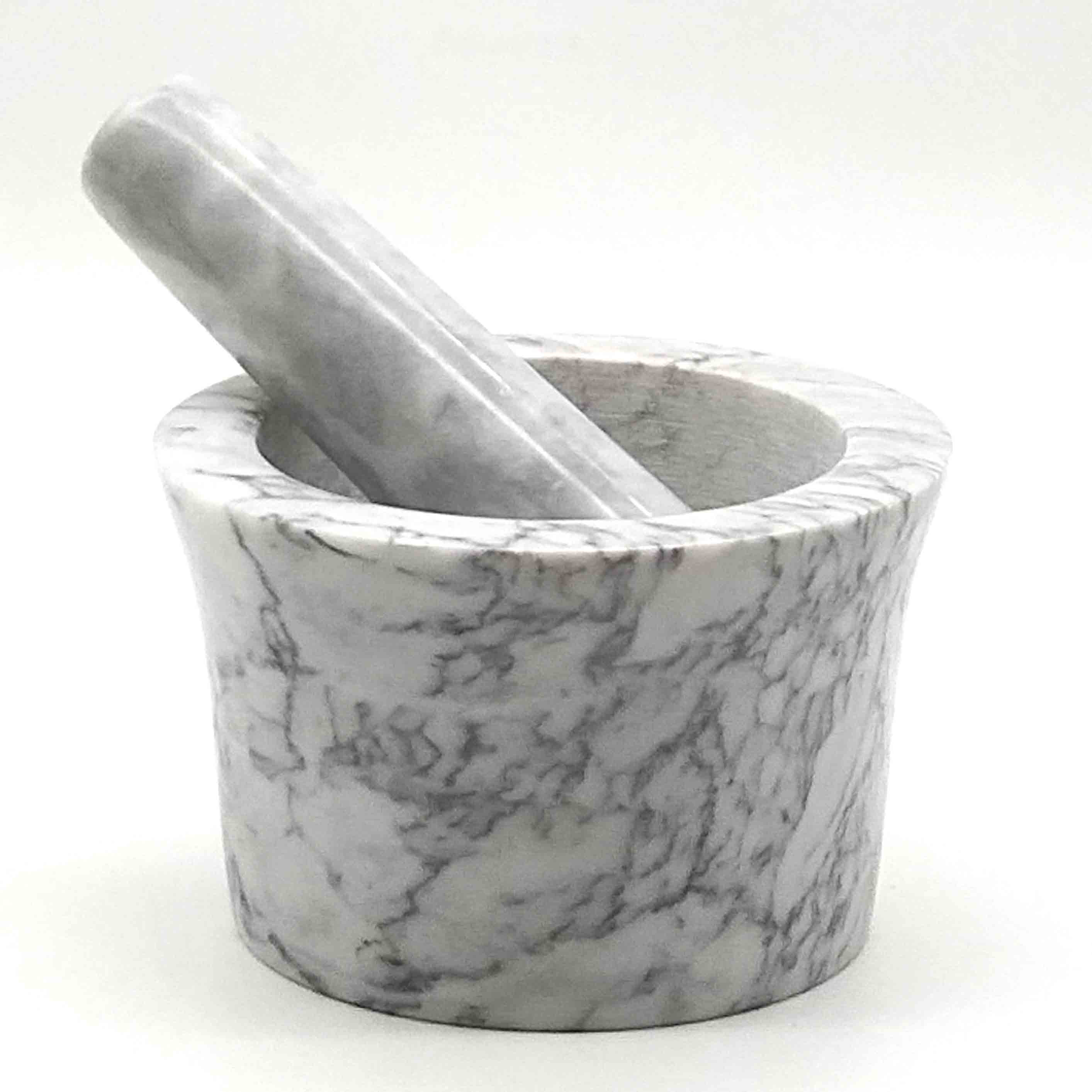 Natural Marble Stone Mortar And Pestle Spice Grinder Marble Bowl And Pestle Polished