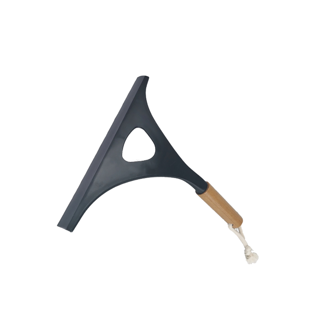 Bamboo handle window scraper