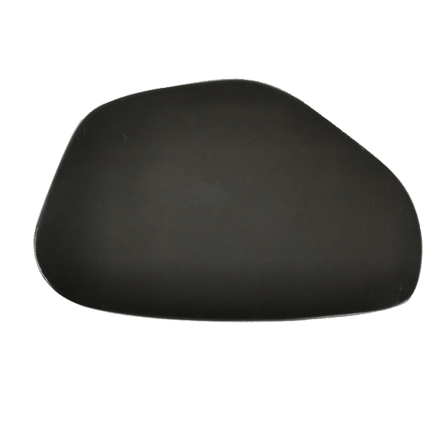 Matte solid matte black irregular ceramic steak plate