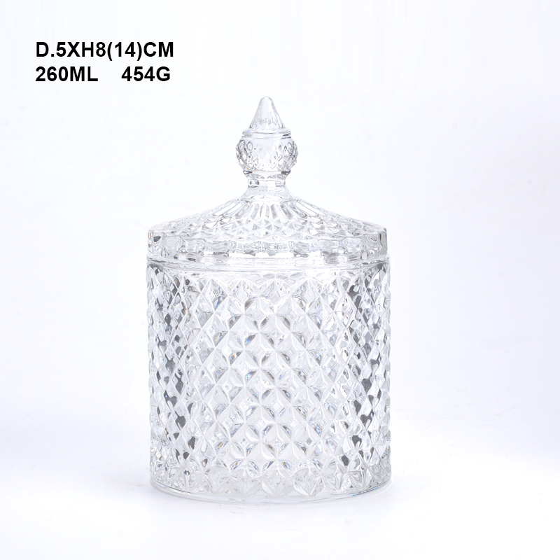# Crystal glass Tea Coffee Sugar Canister Set Storage Jar