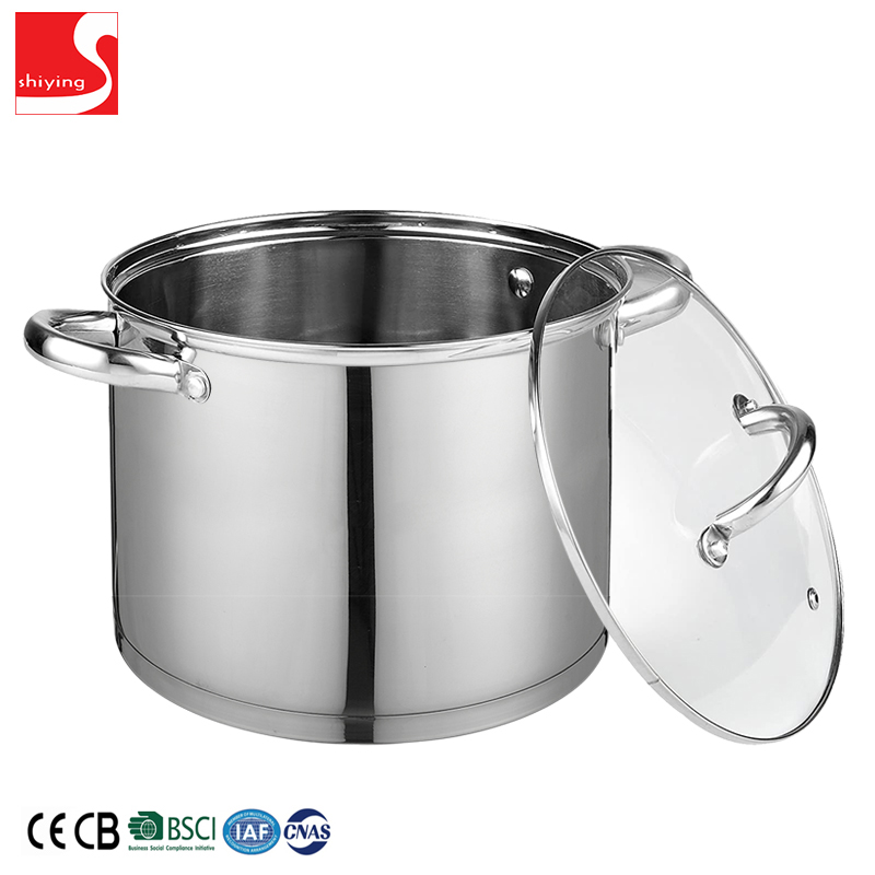 SY-Kitchenware stainless steel cookware with glass lid stainless steel cooking pot and pan